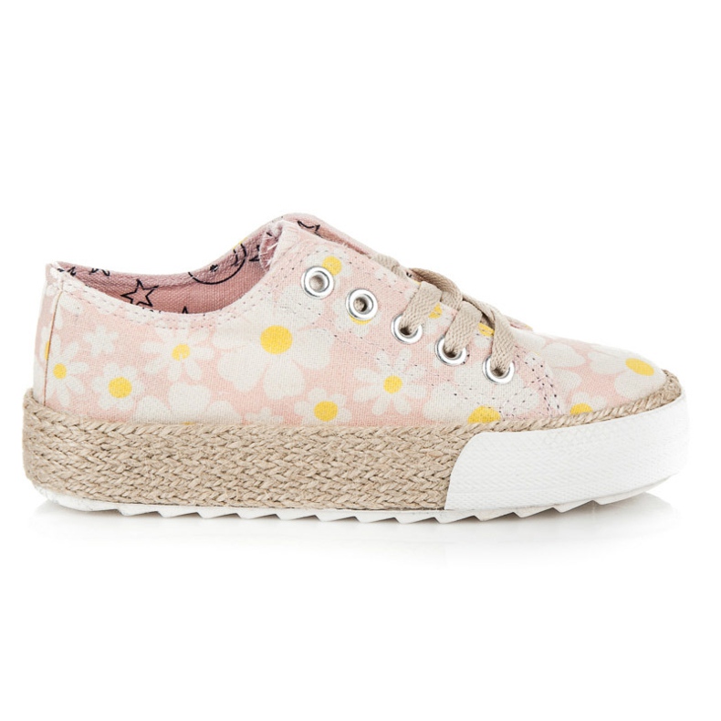 Kylie Sneakers Espadrilles In Daisies pink