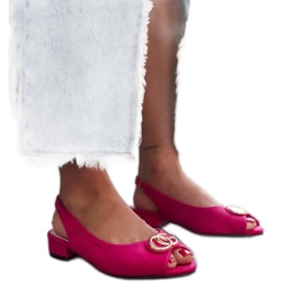 Warda leather insole sandals pink