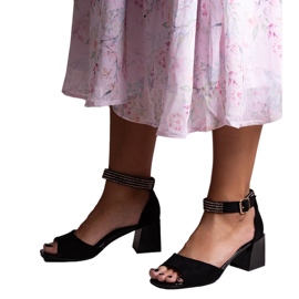 Athir patent heel sandals black Athir patent heel sandals black