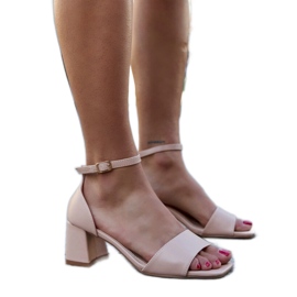Classic Afnan heel sandals beige Classic Afnan heel sandals beige