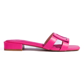 Classic pink elegant women's flip-flops
