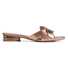Women's golden slippers