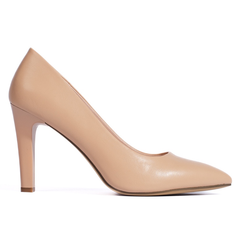 Comfortable beige women's pumps by Sergio Leone