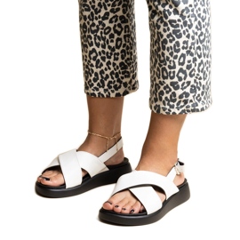 White Burnet platform sandals