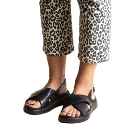Black Burnet platform sandals