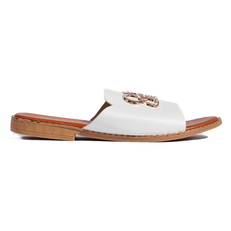 Stylish white women's flip-flops Stylish white women's flip-flops
