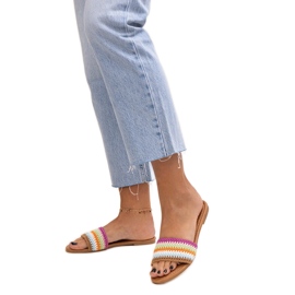 Multicolored embroidered Marika slides Multicolored embroidered Marika slides