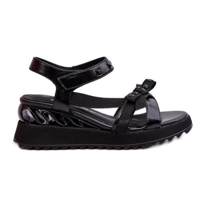 S.Barski Women's Sandals With Bow D&A CR956 Black S.Barski Women's Sandals With Bow D&A CR956 Black