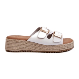 Women's Flip-Flops With Braided Eco Leather, White Zaloemi Women's Flip-Flops With Braided Eco Leather, White Zaloemi