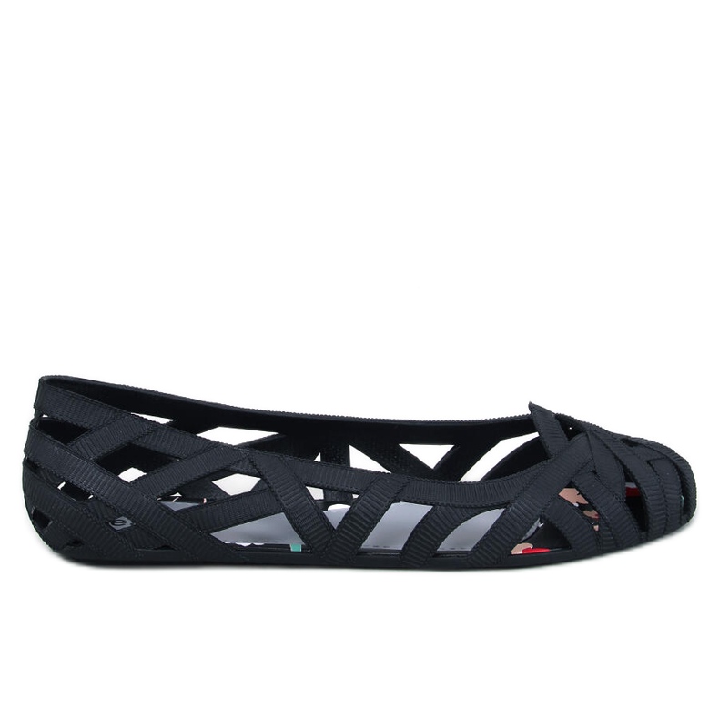 Meliski Chassa Black openwork ballet flats