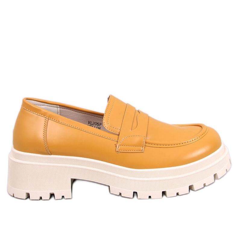 Dench Yellow platform loafers