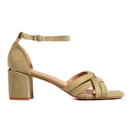 Green suede women's sandals Green suede women's sandals