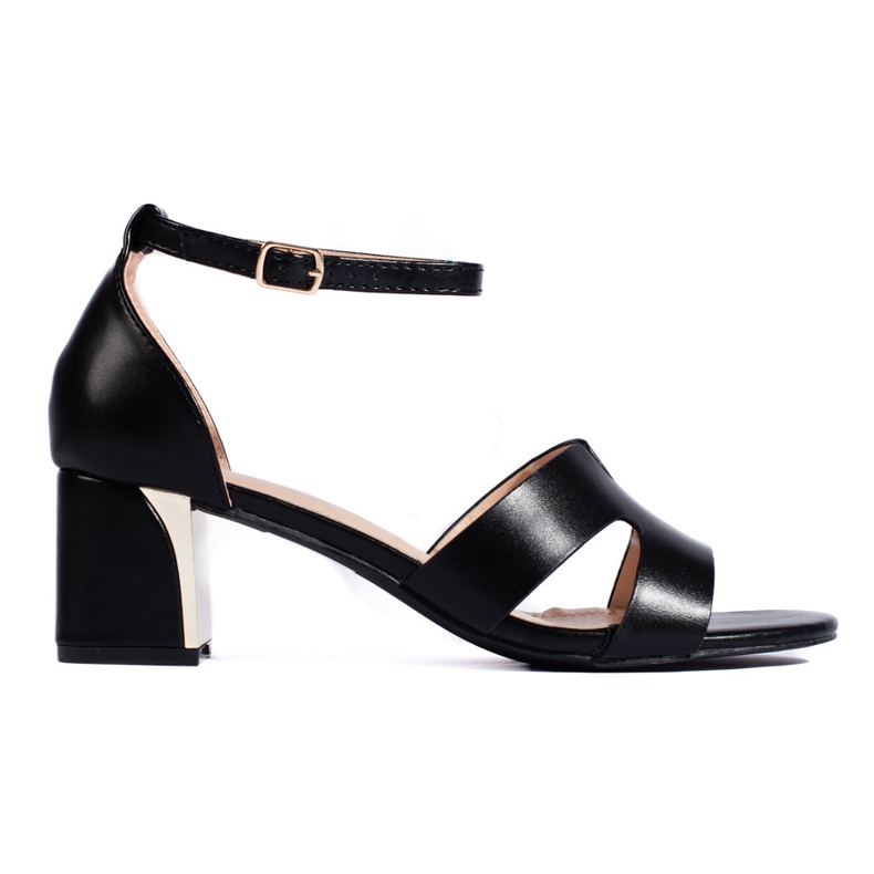 Black low-heeled sandals Black low-heeled sandals