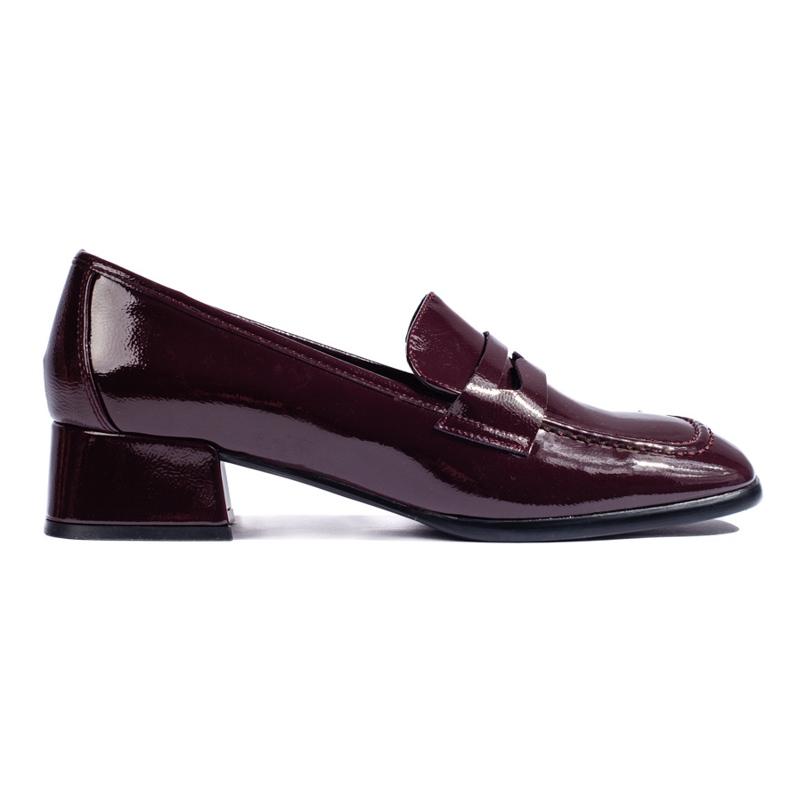 Sergio Leone burgundy patent loafers red Sergio Leone burgundy patent loafers red