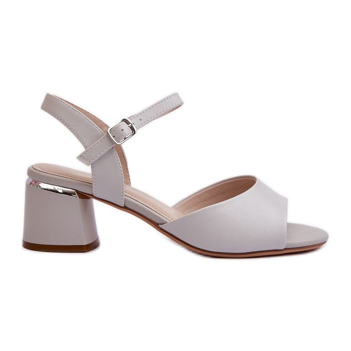 Women's Low-Heel Sandals Eco Leather Sergio Leone SK876 Gray grey Women's Low-Heel Sandals Eco Leather Sergio Leone SK876 Gray grey