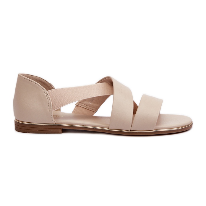 Beige Puglia Leather Sandals with Welt