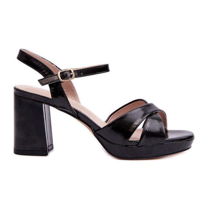 Women's High Heel Sandals Eco Leather Black Jatine