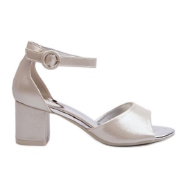 Vinceza 20100 Leather High Heel Sandals, Silver Vinceza 20100 Leather High Heel Sandals, Silver