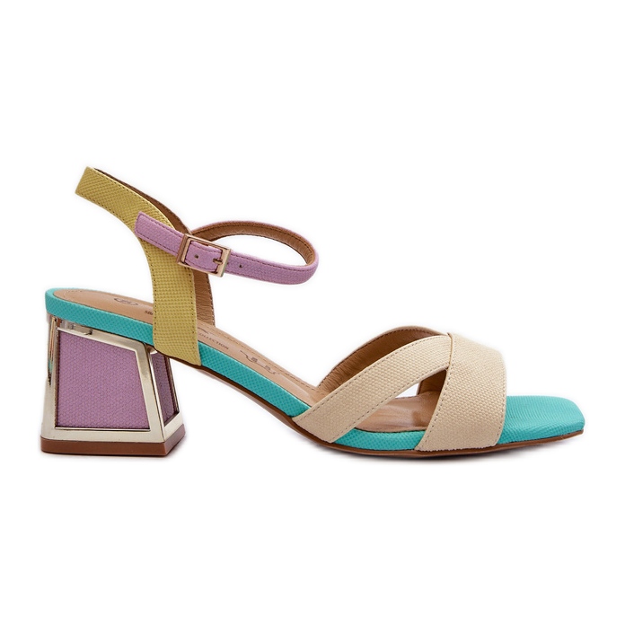 S.Barski Pastel Women's High Heel Sandals D&A CR482 Beige S.Barski Pastel Women's High Heel Sandals D&A CR482 Beige