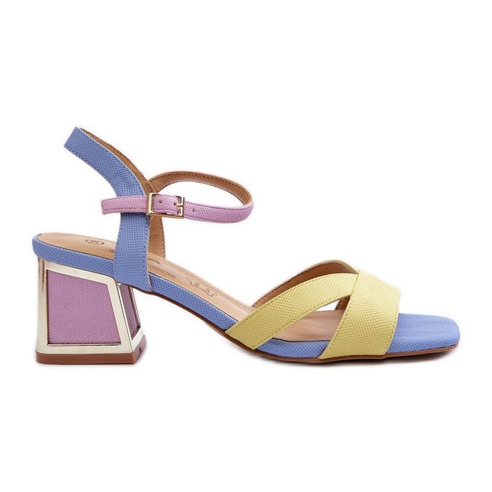S.Barski Pastel Women's High Heel Sandals D&amp;A CR482 Yellow