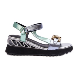 S.Barski Women's Wedge Sandals D&A CR954 Green S.Barski Women's Wedge Sandals D&A CR954 Green