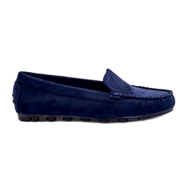 Evento Women's Suede Moccasins Navy Blue Ranica
