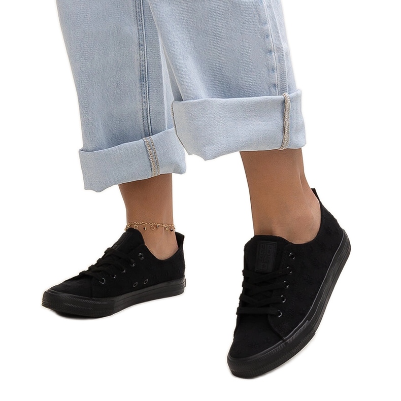 Black fabric sneakers Big Star LL274226