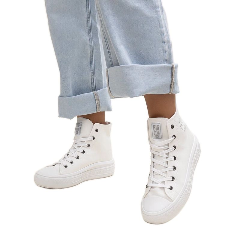 White high-top sneakers Big Star LL274A183 White high-top sneakers Big Star LL274A183
