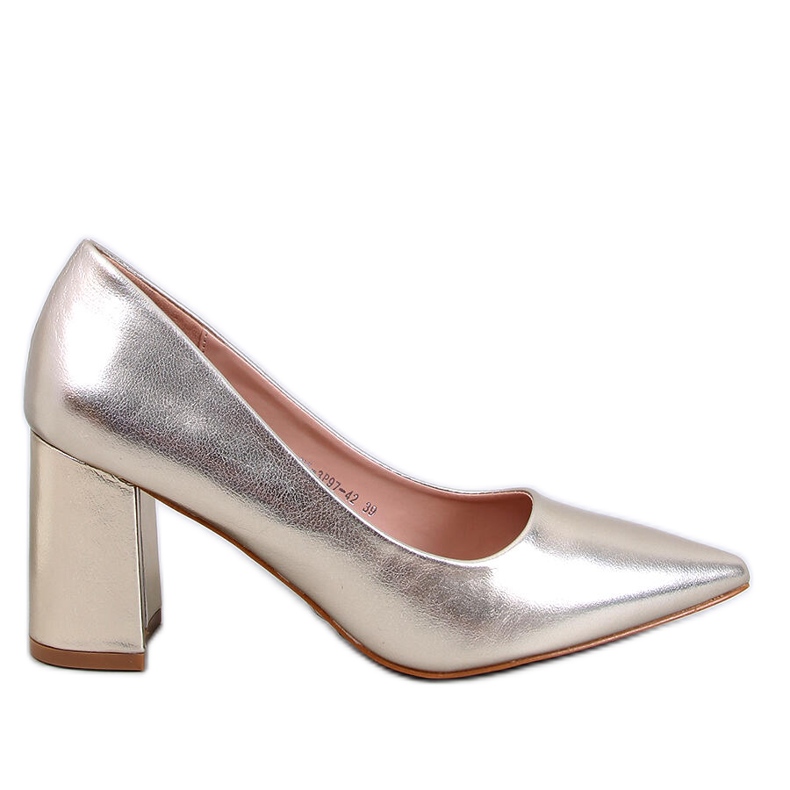 Clairay Gold wide heel pumps golden Clairay Gold wide heel pumps golden