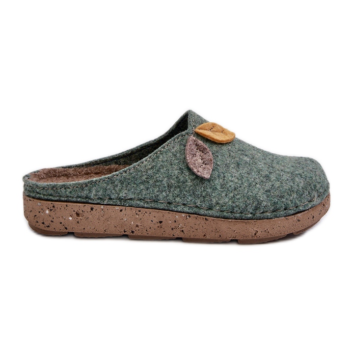 Inblu Women's Felt Slippers ED000013 Green