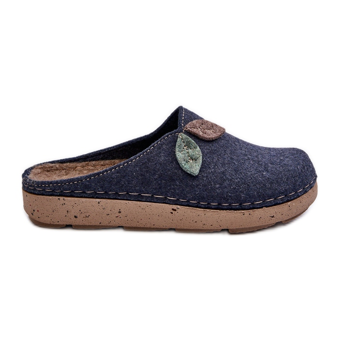 Inblu Women's Felt Slippers ED000013 Navy Blue Inblu Women's Felt Slippers ED000013 Navy Blue