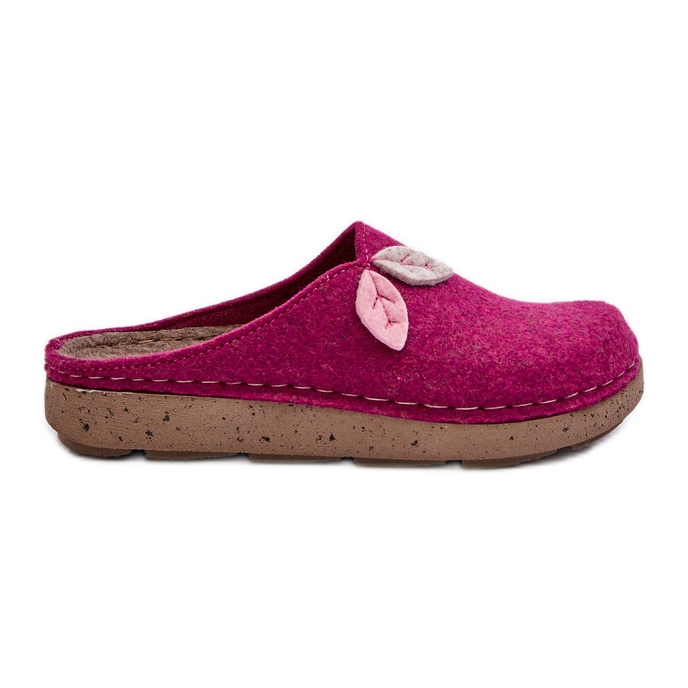 Inblu Women's Felt Slippers ED000013 Fuchsia pink