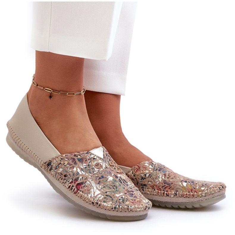 Women's Leather Ballerinas Maciejka 1930B-04 Beige Women's Leather Ballerinas Maciejka 1930B-04 Beige