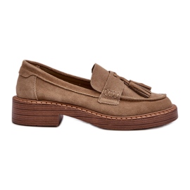 S.Barski Women's Suede Moccasins With Fringes D&A TW107 Brown S.Barski Women's Suede Moccasins With Fringes D&A TW107 Brown