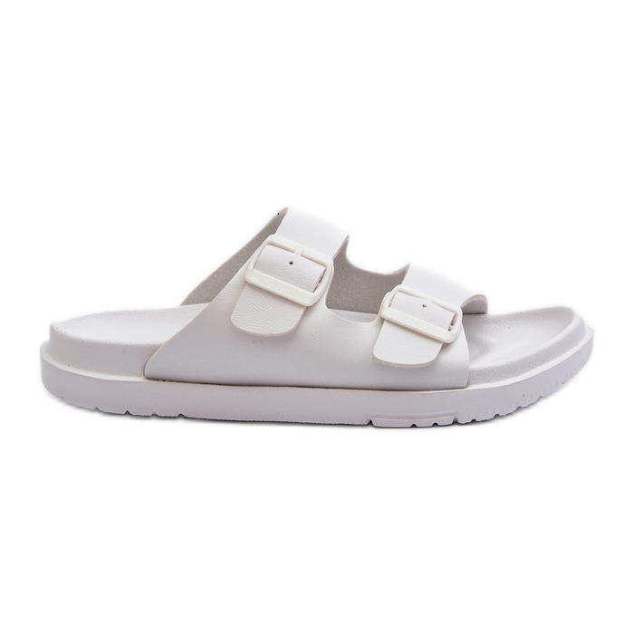 Light Men's Flip-Flops With Buckles Big Star NN174594 White Light Men's Flip-Flops With Buckles Big Star NN174594 White