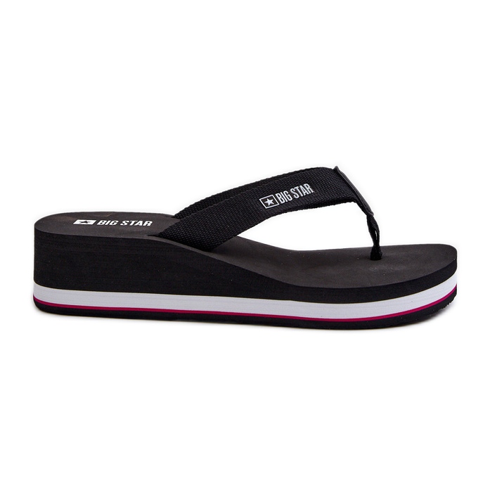 Women's flip-flops on a wedge Big Star JJ274A332 Black