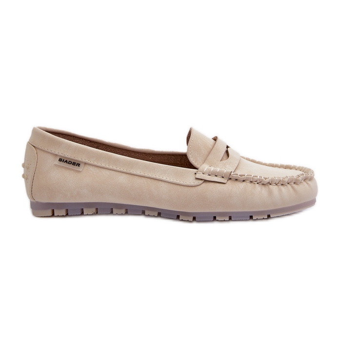 Women's Eco Leather Moccasins, Light Beige Celoria Women's Eco Leather Moccasins, Light Beige Celoria