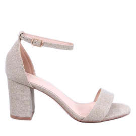 Yanas Gold iridescent high-heeled sandals golden Yanas Gold iridescent high-heeled sandals golden