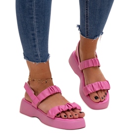 Dashi pink sandals with a thick sole