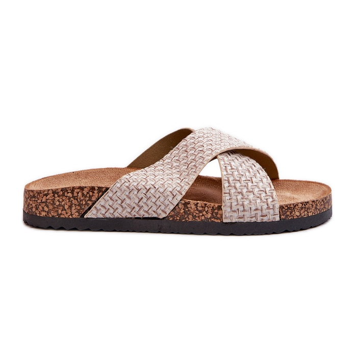 Women's Flip-Flops On a Cork Platform Beige Tesolen