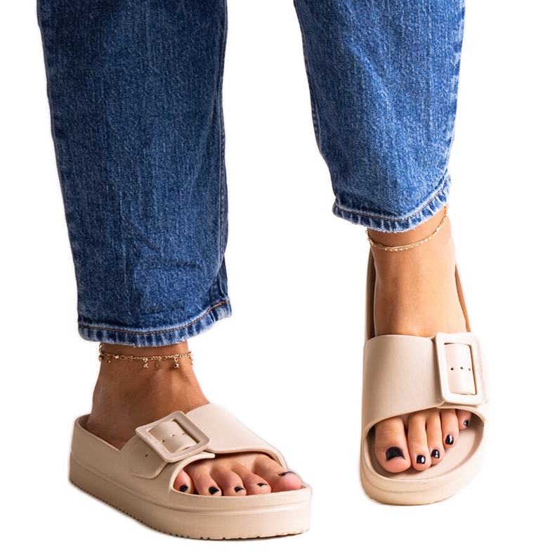Beige flip-flops Big Star NN274A666 801
