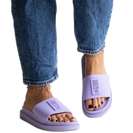 Purple Big Star LL274426 flip-flops