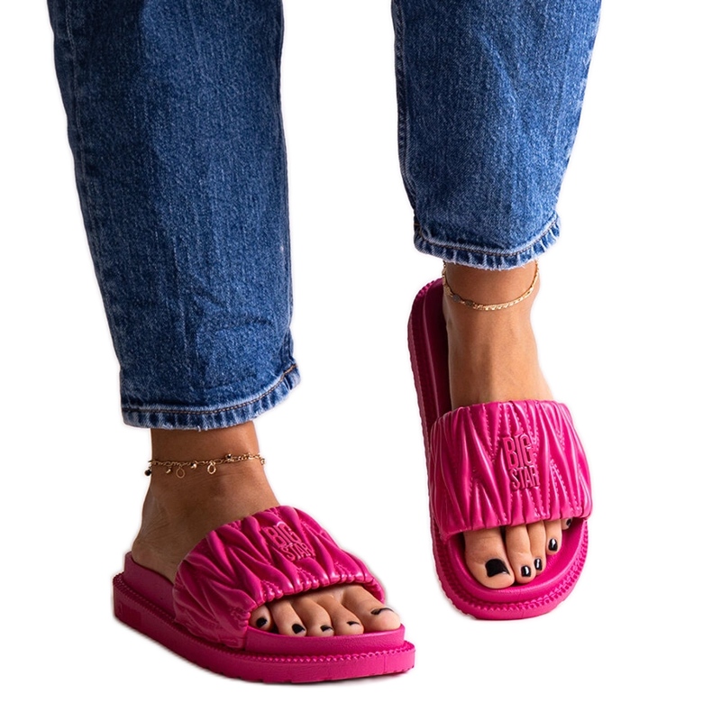 Pink flaps with ruffles Big Star NN274A749