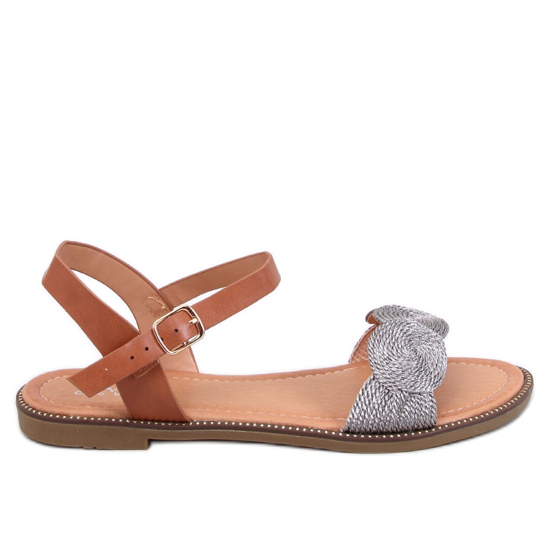 Tavani Tarnish flat sandals silver