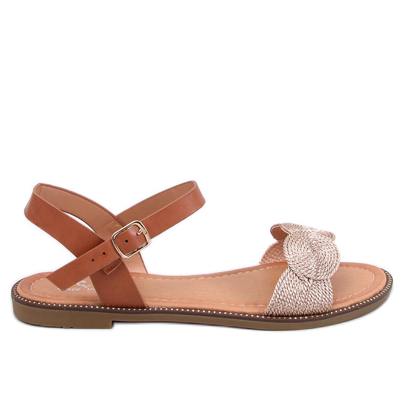 Tavani Champagne flat sandals brown Tavani Champagne flat sandals brown