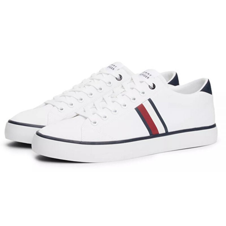 Tommy Hilfiger Hi Vulc Low Stripes Mesh shoes FM0FM04946 Ybs white