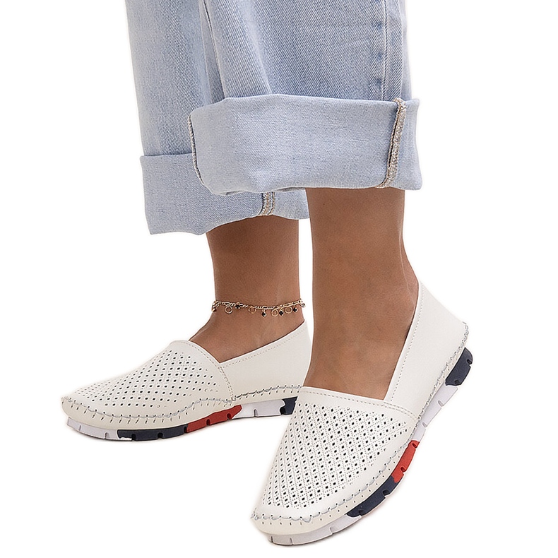 Evento White openwork leather shoes by Wendel