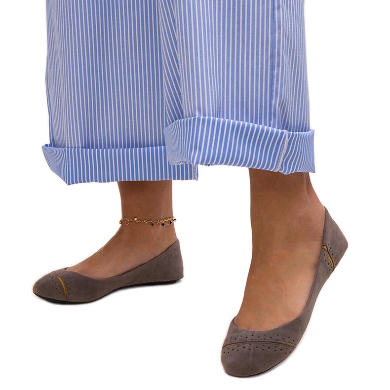 Gray classic Dorris ballet flats grey