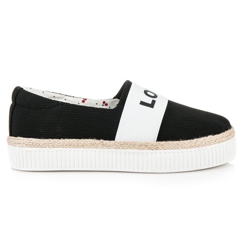 Kylie Love &amp; Peace Espadrilles black