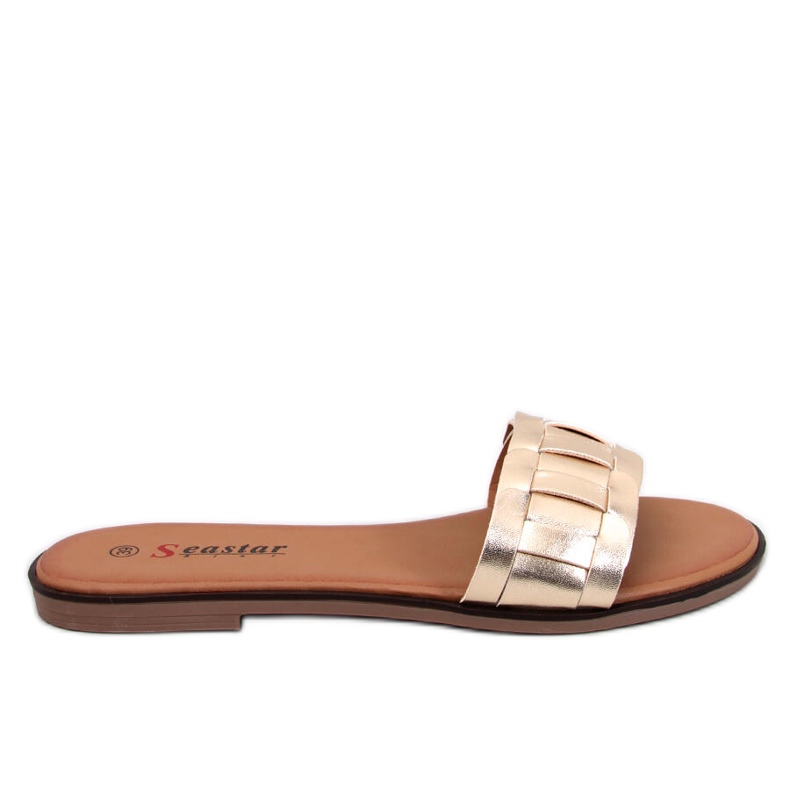 Lotts Gold women's flip-flops golden